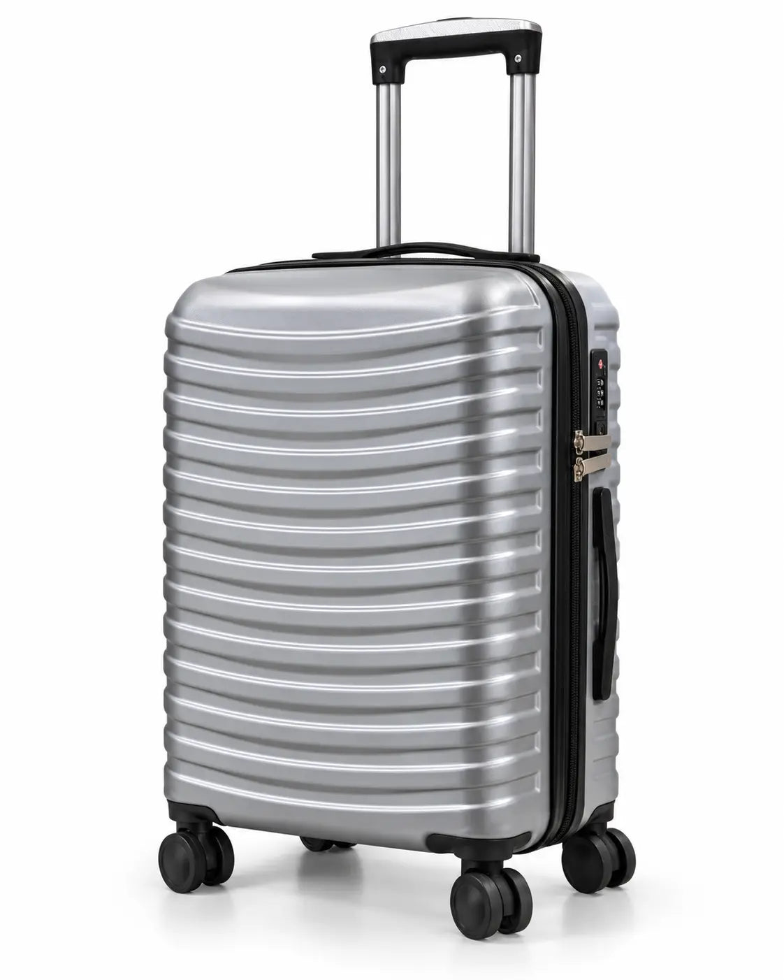 Travelo Wavelight Series Hardside Suitcase – Silver Grey