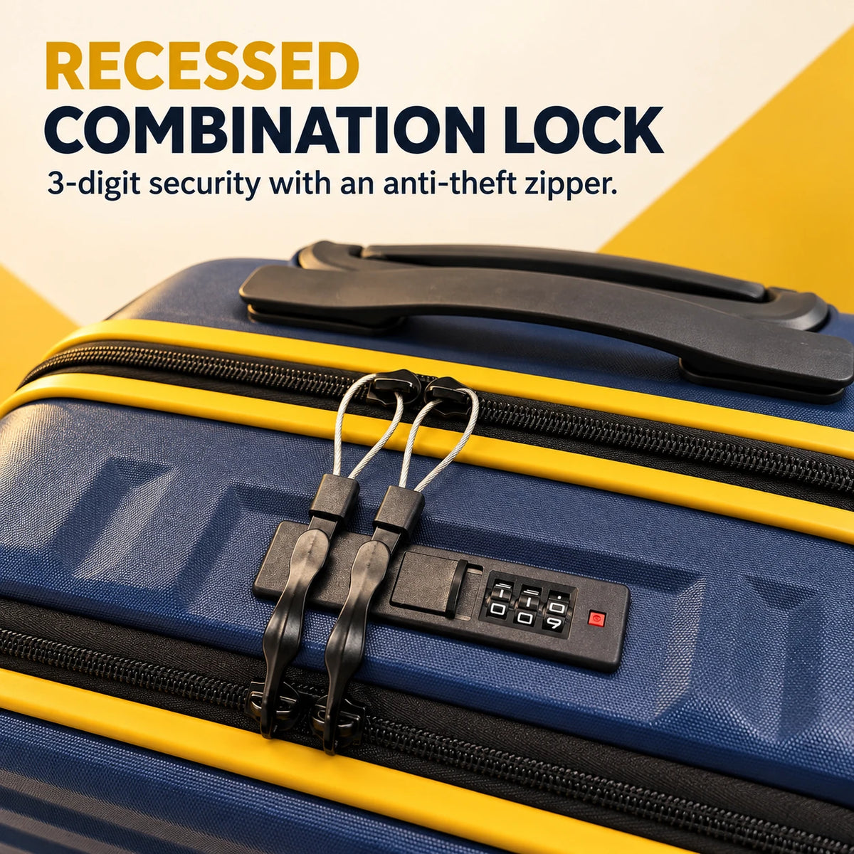 Travelo Alpha Series Hardside Cabin Suitcase – Midnight Blue