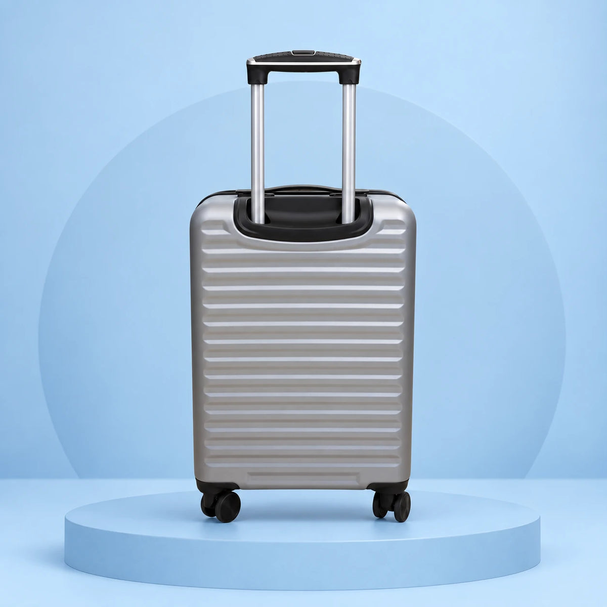 Travelo Alpha Series Hardside Cabin Suitcase – Silver Grey