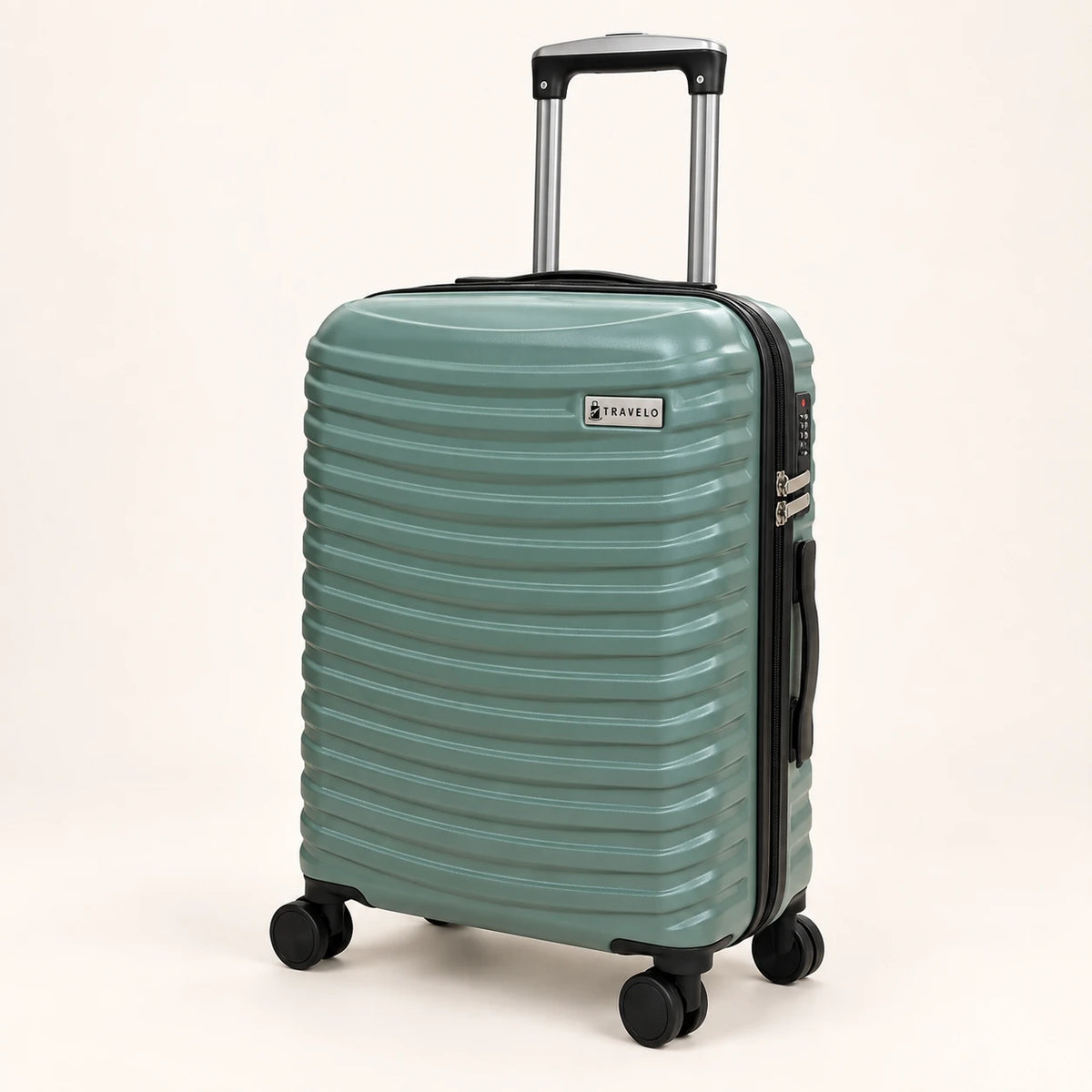Travelo Wavelight Series Sage Green Medium suitcase 67 x 44 x 26 cm